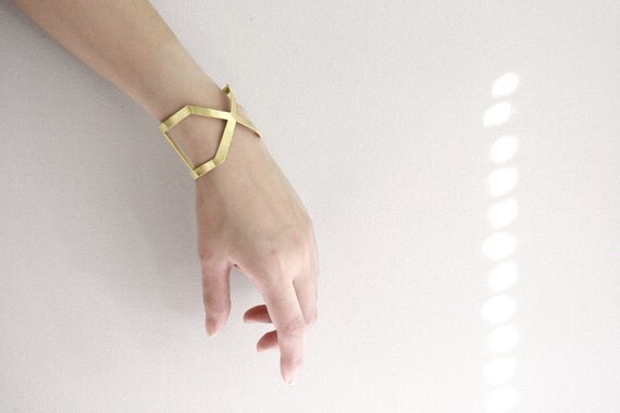 X Brass Cuff