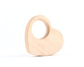 heart wooden TEETHER TOY - a natural, organic wooden heirloom for all natural teething, ideal first Valentine's gift for any little one