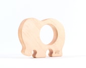 organic elephant TEETHING TOY - natural wooden safe fun teethers for eco friendly babies infants