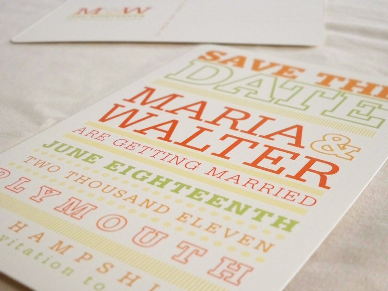 Save the Date -  Vintage Poster Style Postcards on High Quality Cream Stock