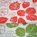 STRAWBERRY FIELD hand screen printed tea towel