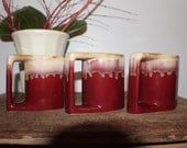 Vintage set of 3 "Padilla" coffee mugs