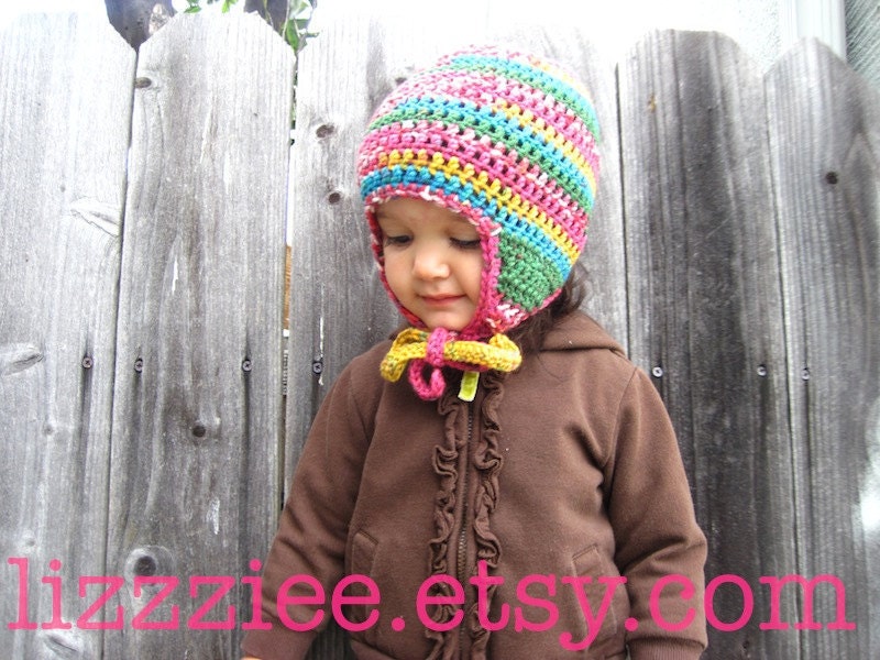 Pattern Quick & Easy Earflap Crochet Hat PDF  - great everyday hat, easy to make, very fast project