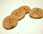 Large buttons, 4 wood buttons with 4 holes, 3.5cm 1 3/8"