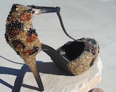 Glass Bead Swarovski "Cheat-ah" Pump (Custom Made)