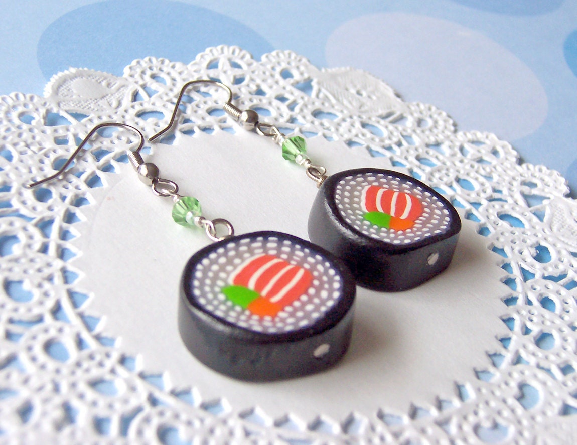 Sushi Roll Earrings