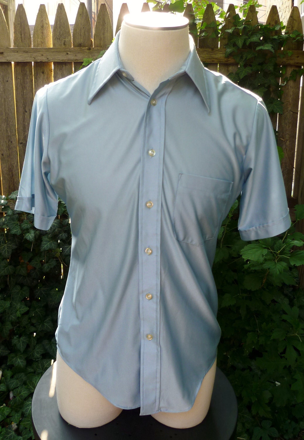 Vintage 70s Men's Polyester Shirt- 15/M