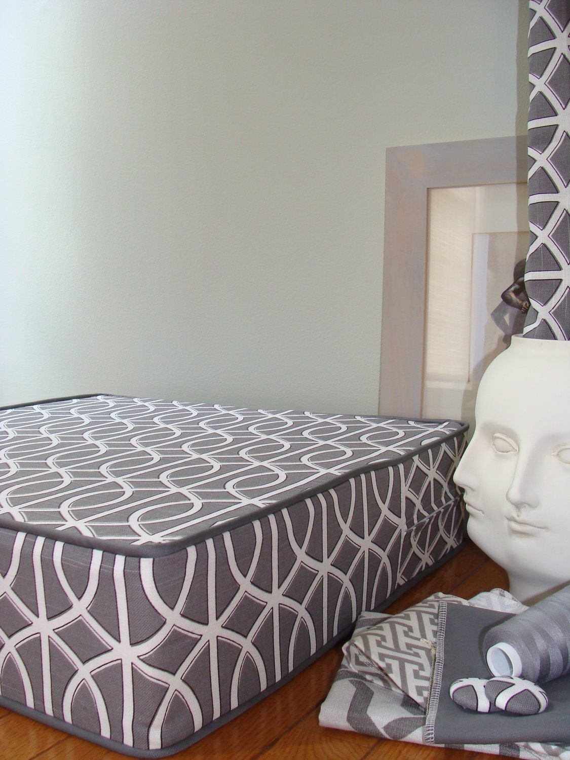 floor cushion Dwell studio modern and chic floor pillow grey designer fabric contemporary cushion