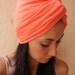 Wide turban twist headband- Coral