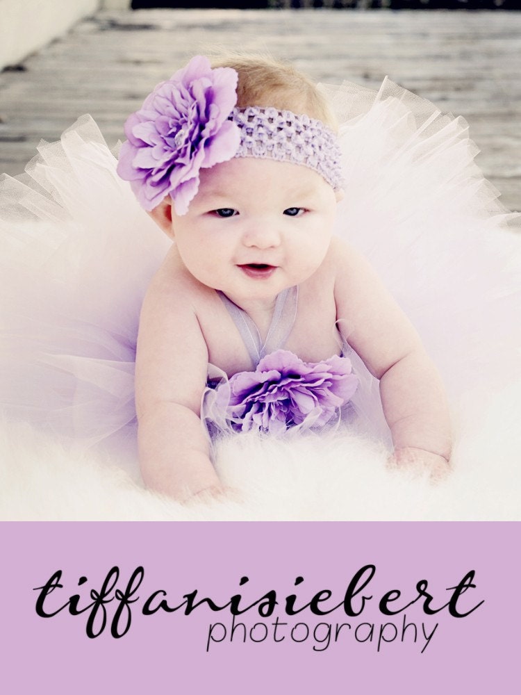 baby  dress tutu -  girl newborn through 12 months -  crochet bodice -   with two flower clips and headband,   you choose colors
