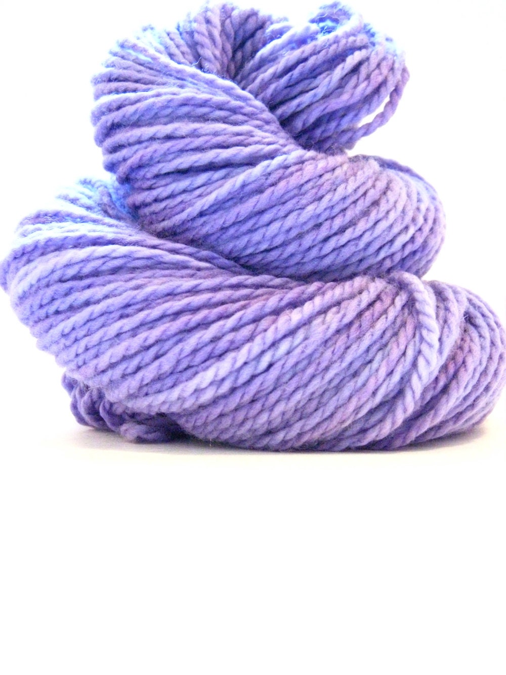 Hand dyed yarn - Superwash Merino, Spun Aran Yarn in Lavender - Preorder.