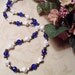White Jade and Royal Blue Glass Long Necklace