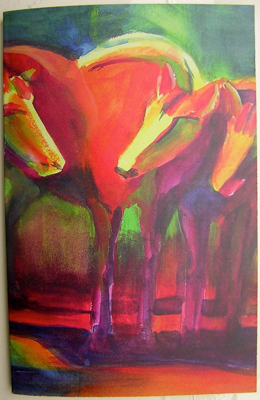 Blank book for diary or journal from watercolor painting by Kathleen Buck