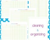 cleaning & organizing set - EDITABLE / FILLABLE - 4 documents