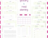 grocery & meal planning set - EDITABLE / FILLABLE - 20 documents
