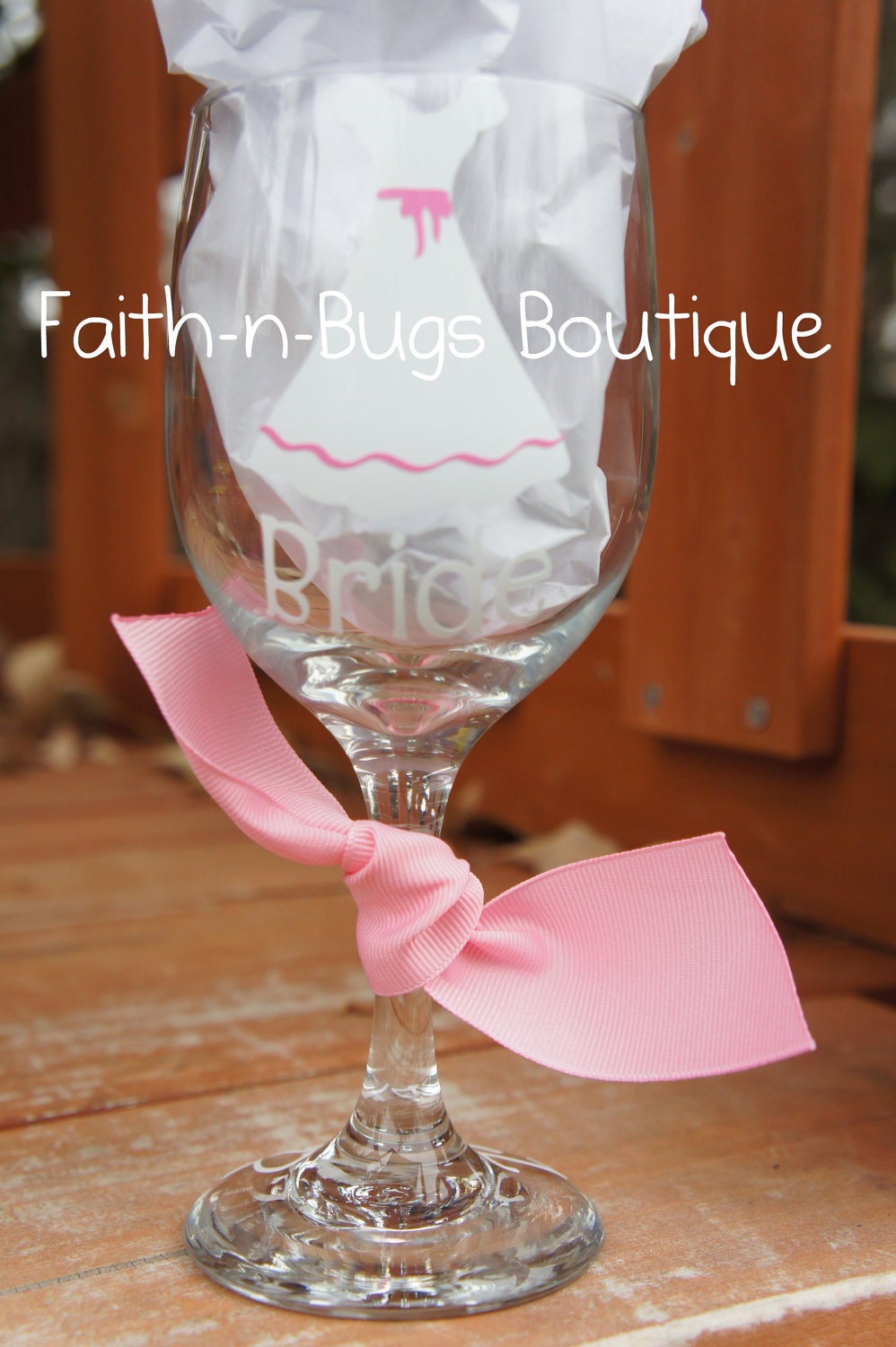 Bride Personalized Wine Glass- Perfect for Bridal Showers, Bachelorette Parties, Rehearsal Dinners