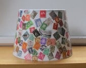 Vintage Stamp Decoupage Lampshade