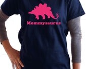 Mommy dinosaur t-shirt, personalized adult women dinosaur t-shirt