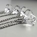 Ice crystal. long pendant necklace - acrylic crystal on silver plated chain