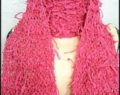 FEATHERWEIGHT PINK SCARF, hand-knitted - versatile, soft, delicate, sweet