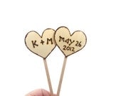 Wedding Cake Topper (custom made).  Rustic and personalized with Wedding date