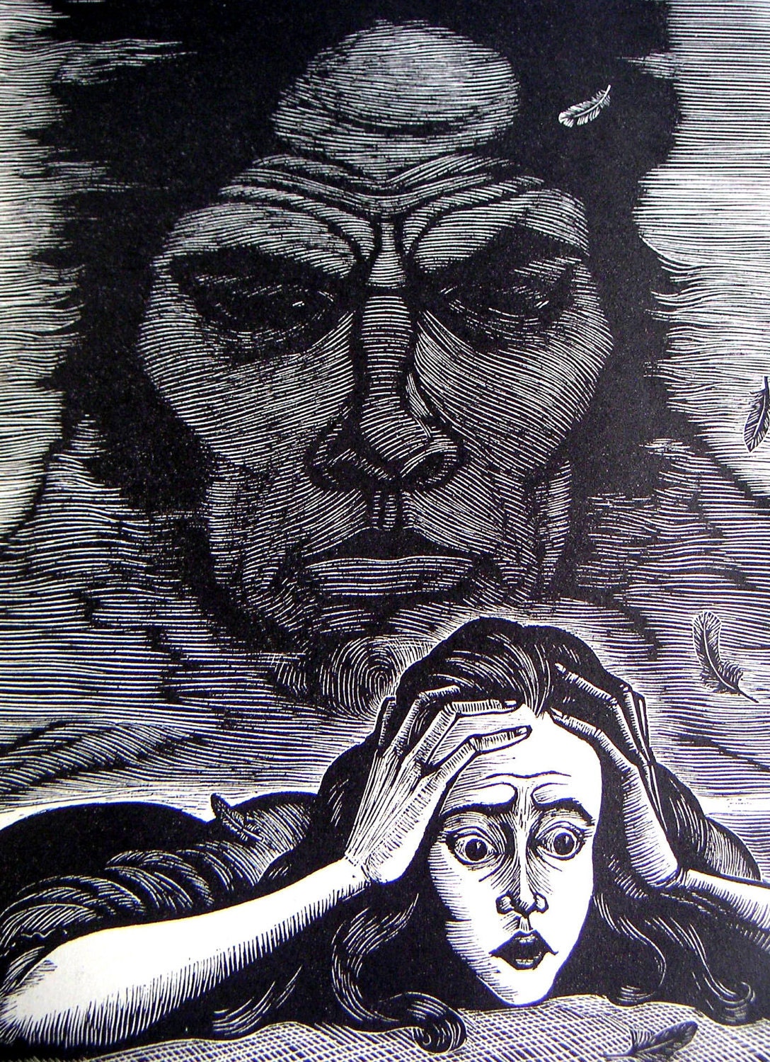 Collectible Books -Jane Eyre by Charlotte Bronte, Wuthering Heights by Emily Bronte, Wood Engravings by Fritz Eichenberg,Gothic Novels, 1943