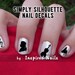 Mozart Nail Decals Black and Clear Simply Silhouette by Inspired Nails