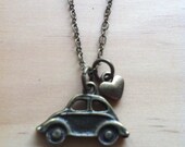 Volkswagen Beetle "Love Bug" Necklace - Valentines
