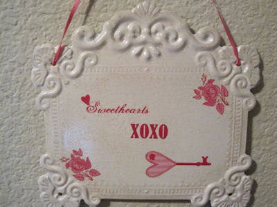 Shabby Chic Metal Wall Plaque