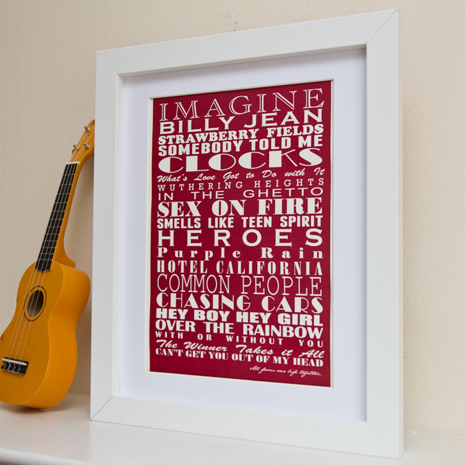 Personalised 'Top Twenty Songs' Print - Large