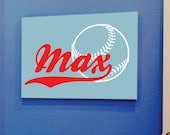 Baseball Decal - Boys Name Wall Decal - Sports Vinyl Wall Art - Baseball Decor