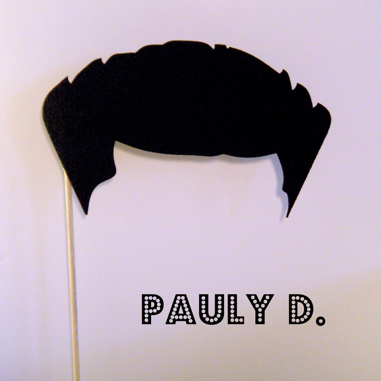 Photo booth prop Pauly D. guido blow out on a stick
