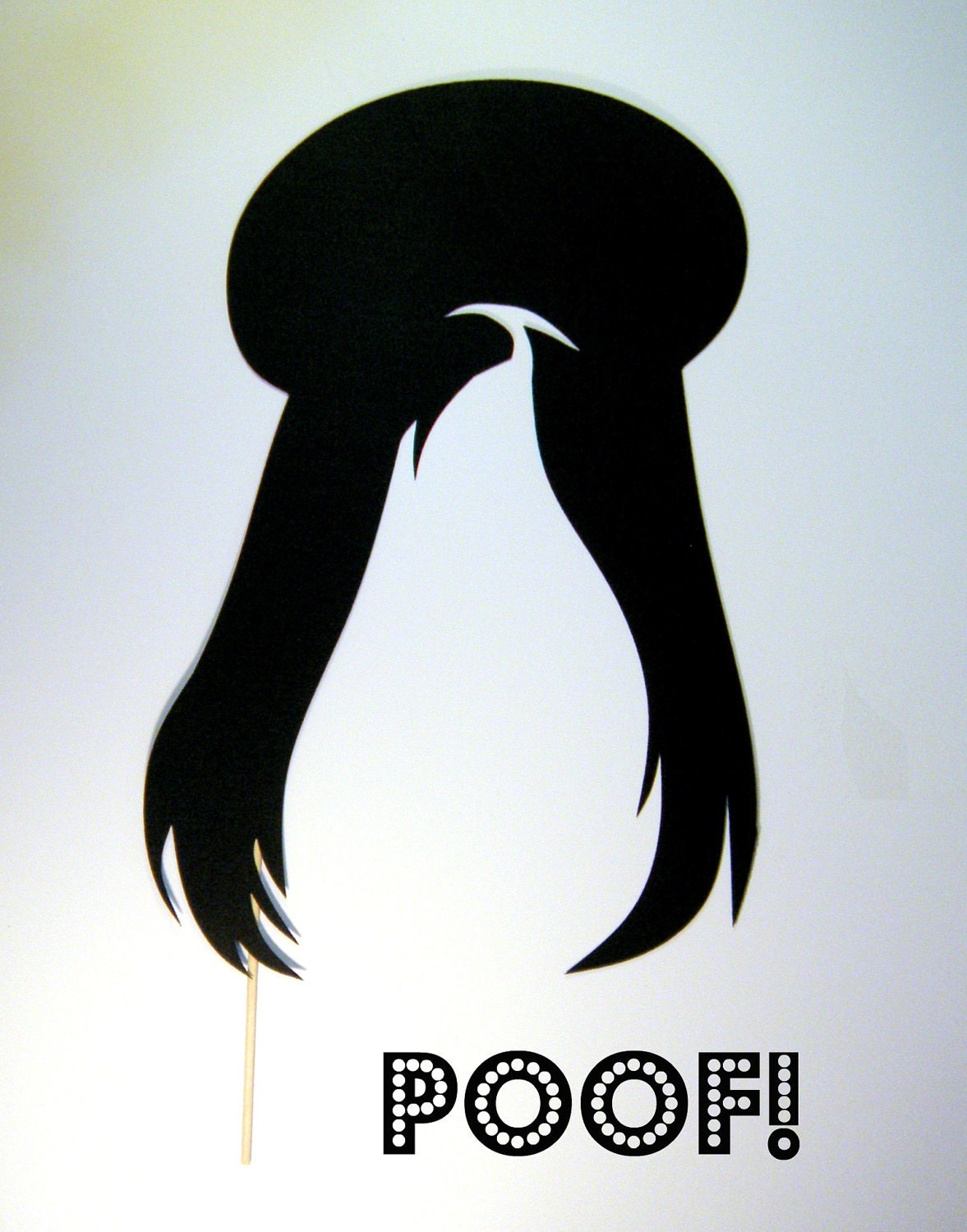 Photo booth prop Snooki The Poof on a stick