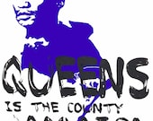 Queens Is The County - Original Q-Tip, A Tribe Called Quest Illustration Screen Print (Purple and Graphite Grey) 11'' x 14''