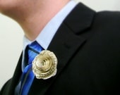 Vintage Wedding Boutonnieres // Book Page Flower Boutiners