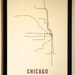 Chicago Typographic Transit Map Poster
