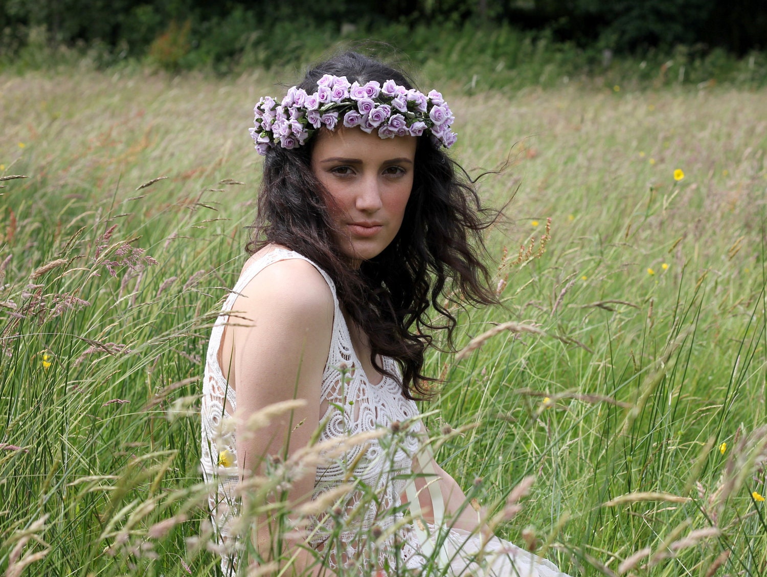 Lilac rose crown