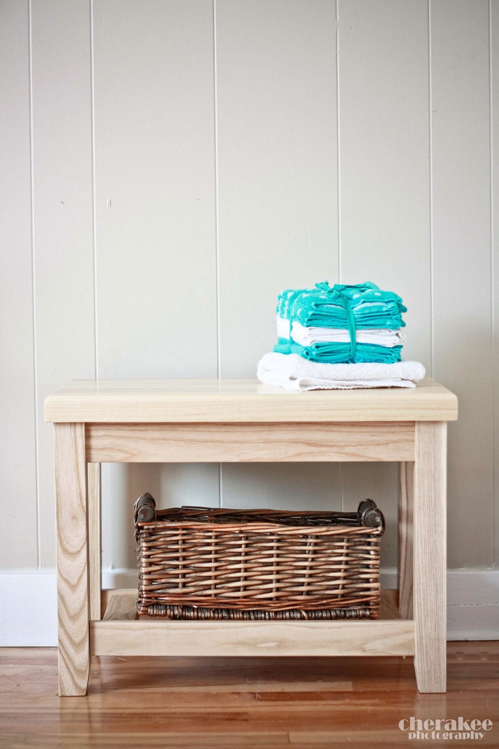 Solid Ash Mudroom or Bathroom Bench