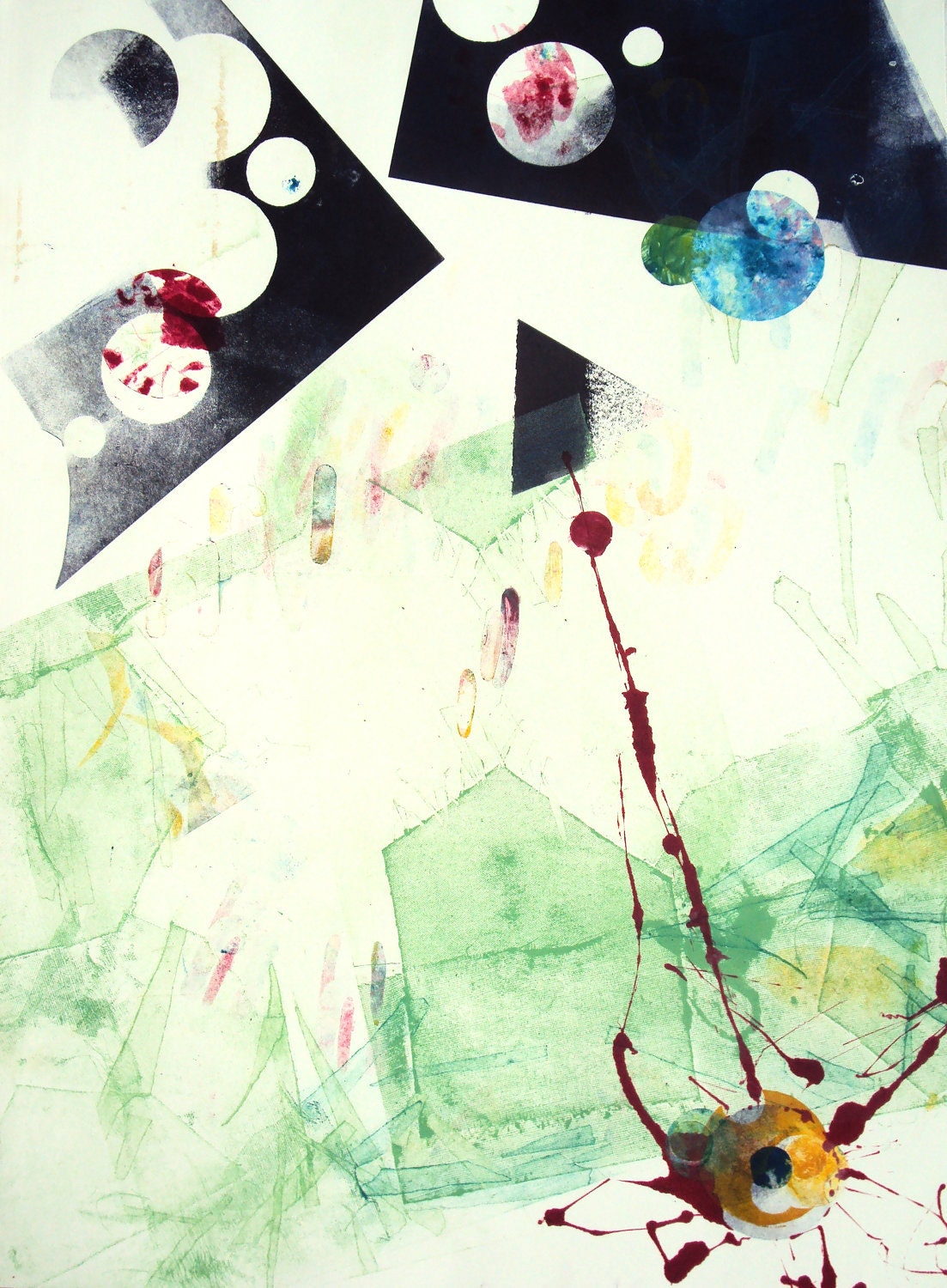 How Much Land Do You Have - abstract print