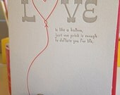 Anti Love Card - Letterpress card