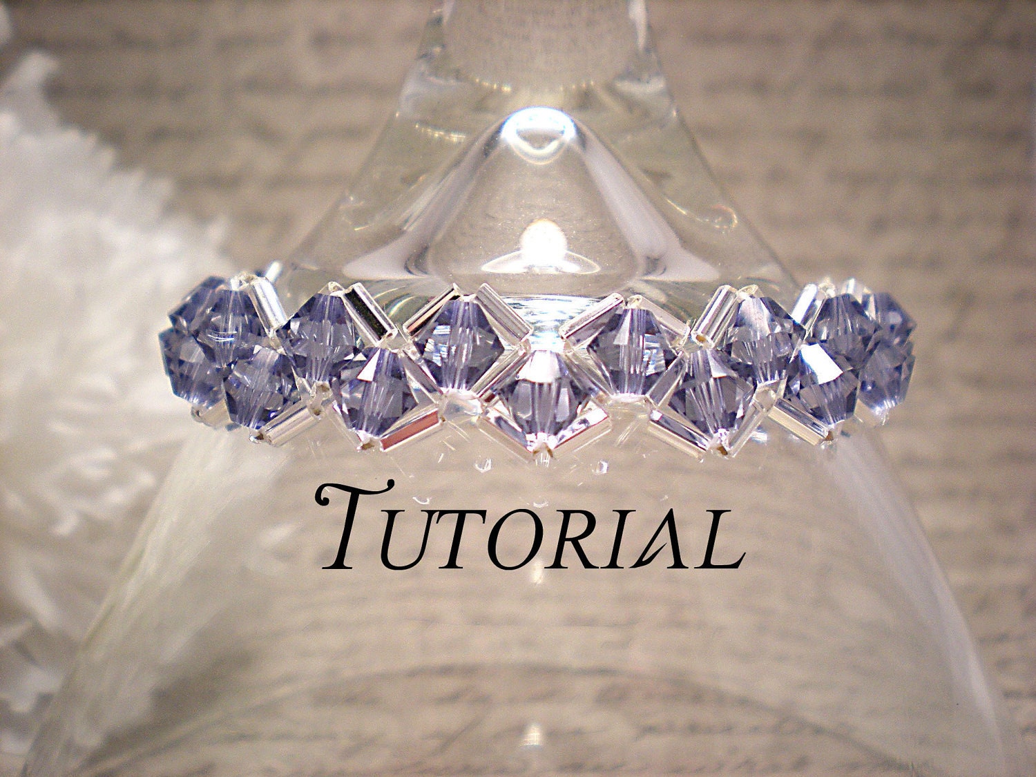 Tutorial PDF Right Angle Weave Swarovski Crystal Tennis Bracelet, Instant Download