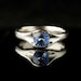 Ceylon Blue Sapphire Engagement Solitaire Ring in Silver / Palladium
