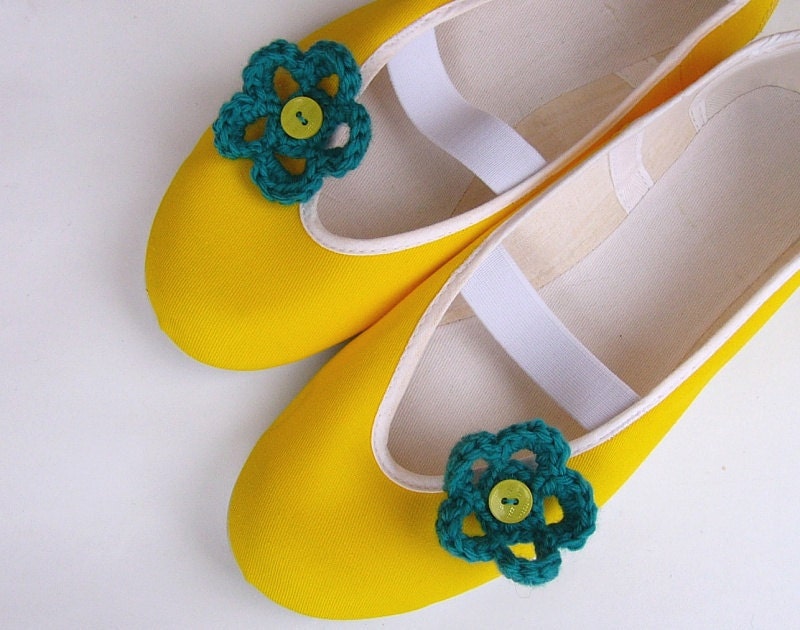 Teal sun / autumn fall yellow crocheted solar beach ballet flats shoes jarmilki wedding woman bride poletsy fashion gift romantic bright