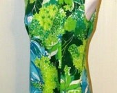 Fabulous Vintage FLORAL 1960's HAWAIIAN MAXI Dress