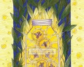 Magic Talisman - Art Print - Fireflies Are Angels