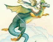 Explore Life Together - Art Print - Magical Dragon & Baby