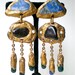 Semi Precious- Mineral Earrings- Sodolite, Jasper, Lapiz, Bloodstone- Wearable Art -One of a Kind