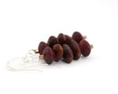acacia seed earrings  dark purple and brown earrings  bohemian earrings natural