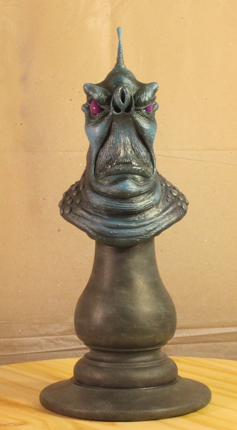 Astral Intruder, OOAK Small Scale Polymer Clay Bust