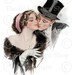 HAPPY MOMENTS Harrison Fisher Romantic Vintage Image for Mixed Media Altered Art Card Making Digital Download